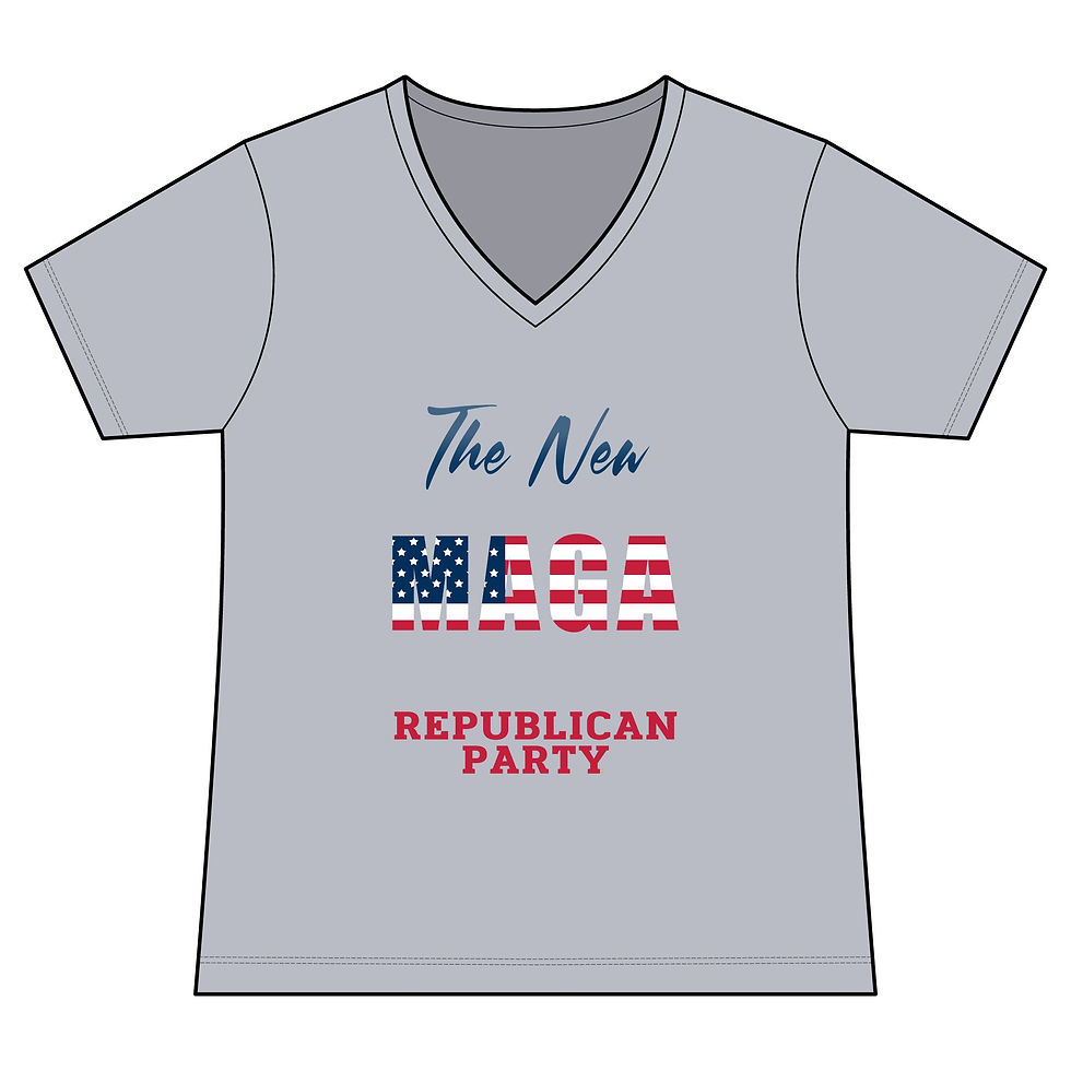 Thumbnail: MAGA Republican Party Ladies' V-Neck T-Shirt