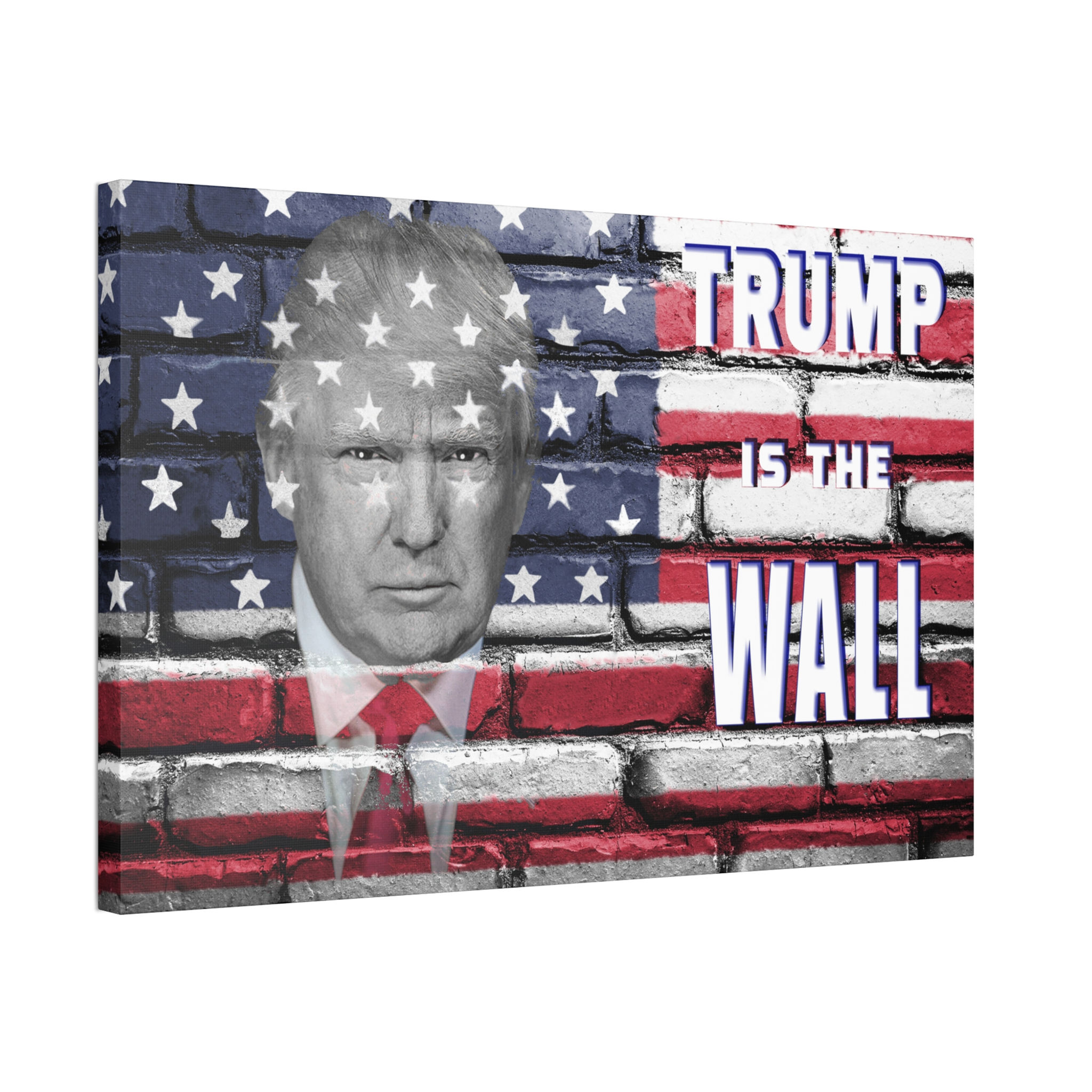 Trump The Wall Canvas Stretched, 1.5''