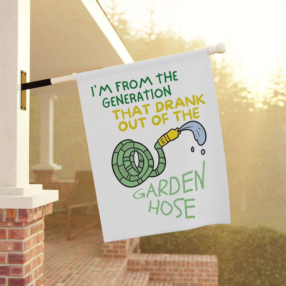 Thumbnail: Garden Hose Generation Garden & House Banner (24.5 X 32)
