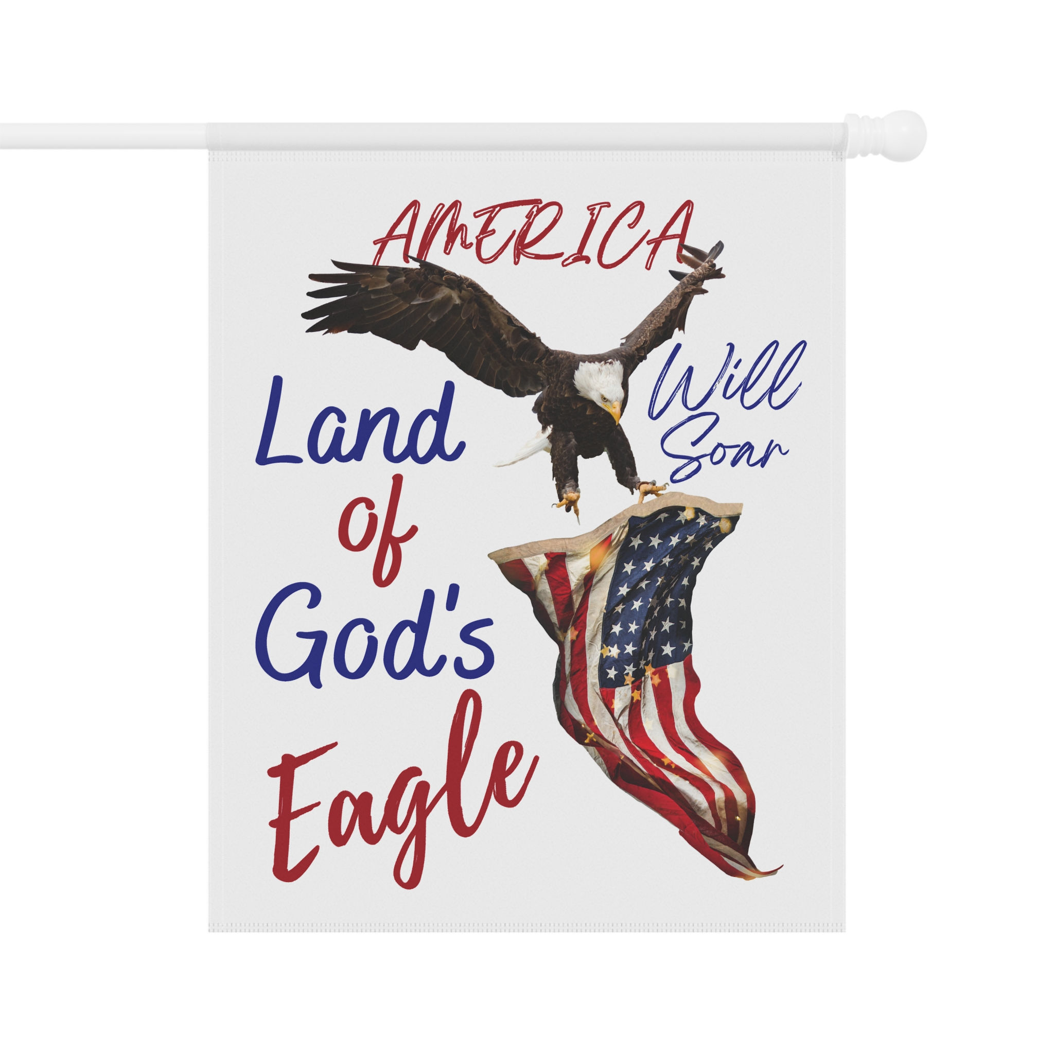God's Eagle Will Soar Garden & House Banner (24.5 X 32)