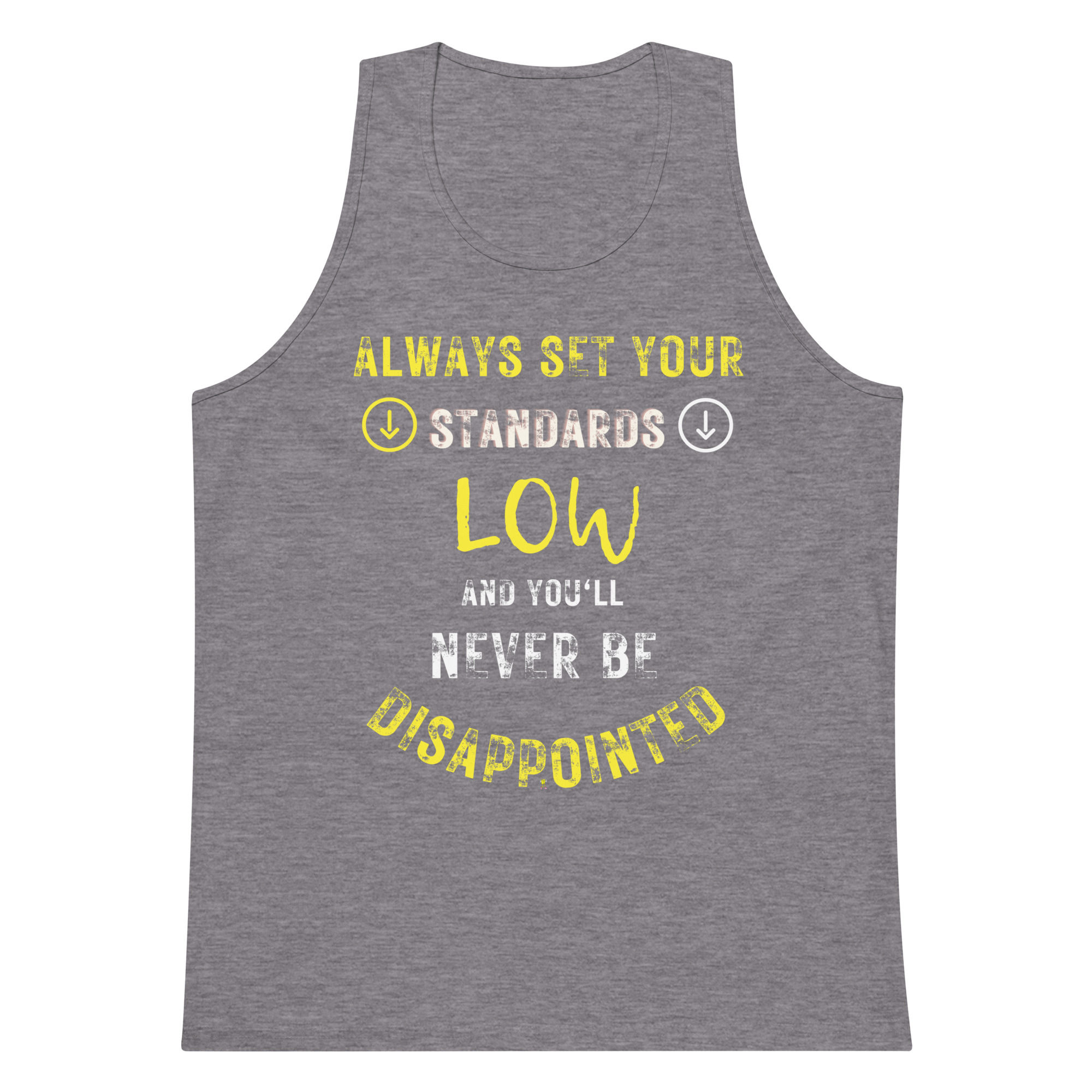 Set Your Standards Low Men’s premium tank top