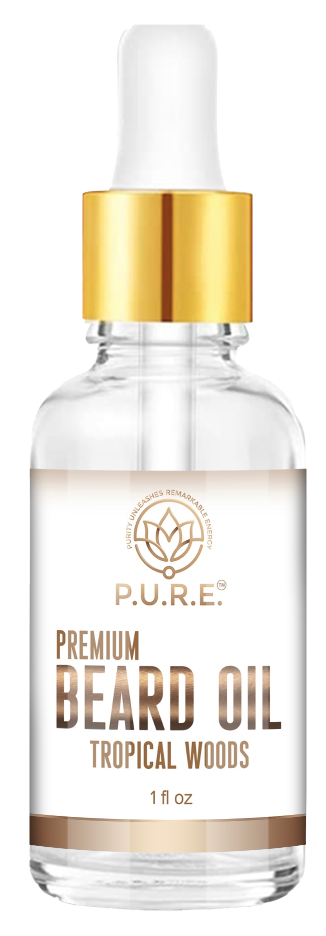 PURE Premium Beard Oil Bottle