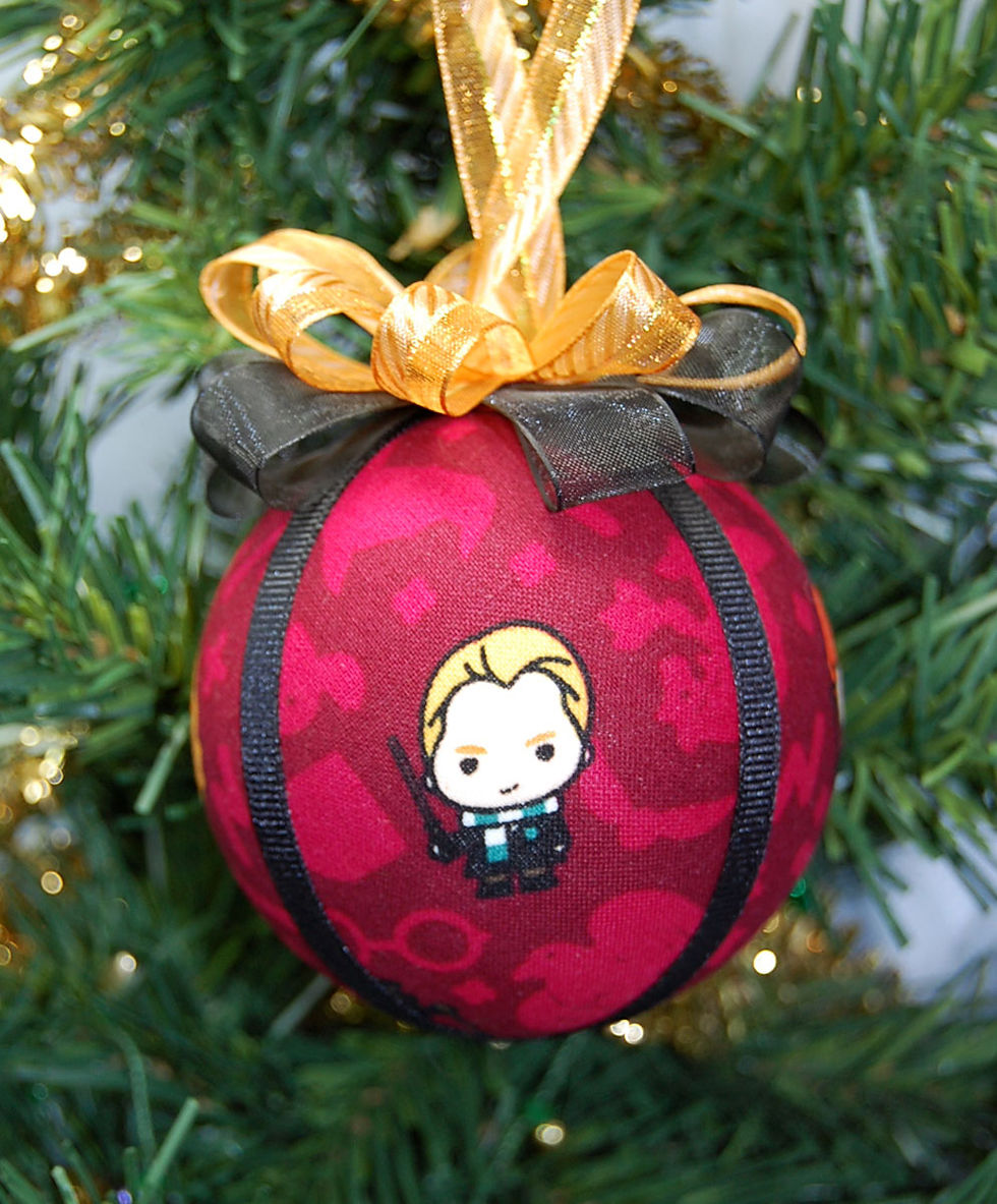 Thumbnail: HP Ornament made w/licensed Harry Potter & Friends fabric/foam ball - 3"