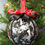 Thumbnail: Zombies ornament made w/licensed Walking Dead fabric/foam ball - 4"