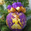 Thumbnail: Princess Ornament made w/licensed Princesses purple fabric/styrofoam ball - 4"