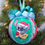 Thumbnail: Lilo & Stitch Ornament made w/licensed Lilo&Stitch Christmas fabric/foam ball-4"
