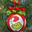 Thumbnail: Grinch Ornament made w/licensed Grinch & friends fabric/foam ball - 3"