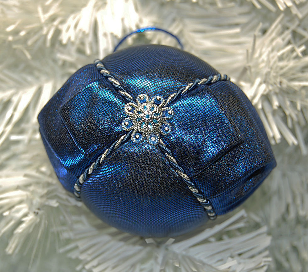 Thumbnail: Dragon Egg (shiny) ornament - dark blue