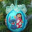 Thumbnail: Lily & Stitch Ornament made w/licensed Lilo & Stitch fabric/styrofoam ball - 4"