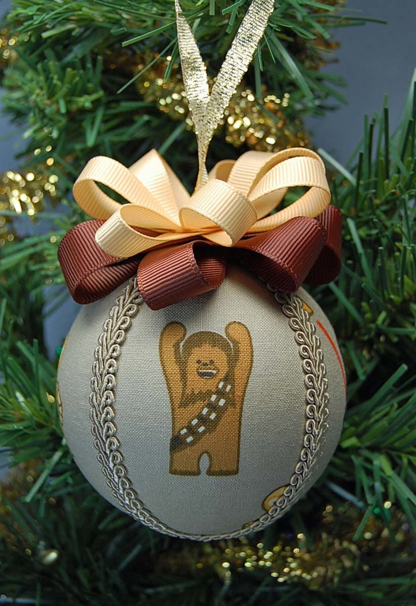 Thumbnail: Star Wars ornament made w/licensed Star Wars fabric/foam ball - 3"