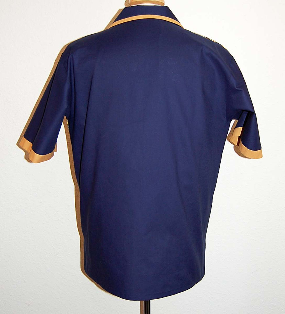 Thumbnail: Shirt made from licensed Dr. Who Exploding Tardis cotton fabric