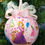Thumbnail: Princess Ornament made w/licensed Princesses (pink) fabric/styrofoam ball - 4"