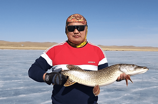 モンゴル旅行で楽しむウギーヌゥール湖の冬限定氷上釣り体験