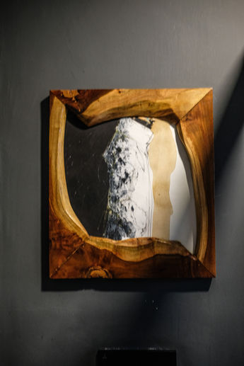 Live-edge rosewood frame