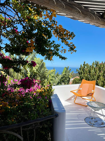 One of many private corners of the property.