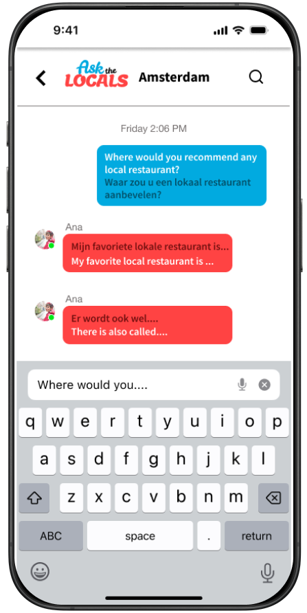 Chat Window with the Local