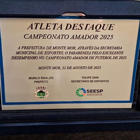 Melhores do Ano 2025: craques do futebol amador de Monte Mor são homenageados