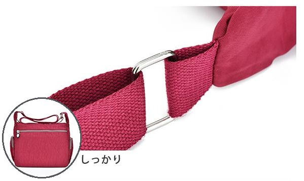 サムネイル： ショルダーバッグ レディース 斜め掛けバッグ 大容量 肩掛けバッグ ナイロンバッグショルダーバッグ 小物整理 トラベルバッグ 撥水ナイロン 多機能 通勤 5色