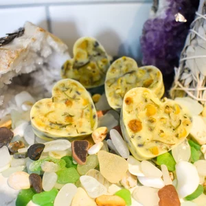 Cocoa Butter Bath Melts w/ Dried Chamomile and Lavender Buds