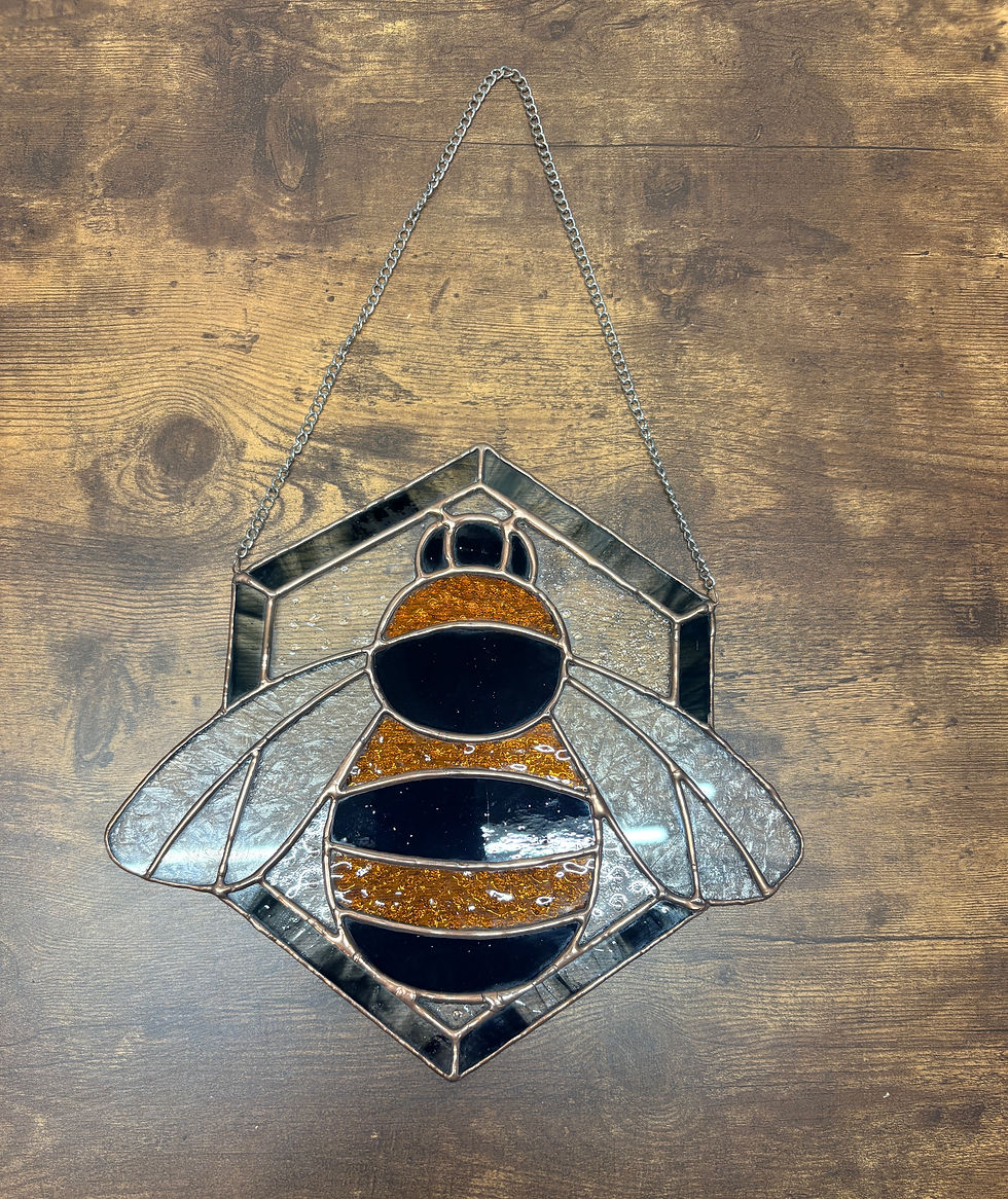 Thumbnail: The Golden Hive Stained Glass Bee