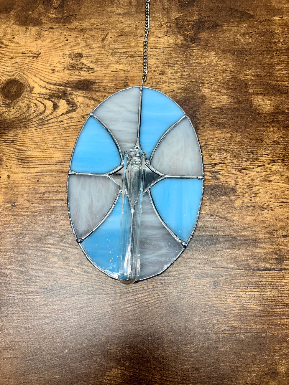 Thumbnail: Blue Daydream Stained Glass Bud Vase
