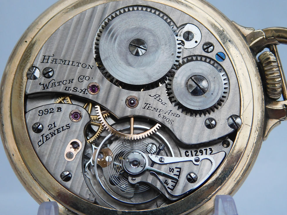 Thumbnail: 21 jewel Hamilton 992B railroad watch