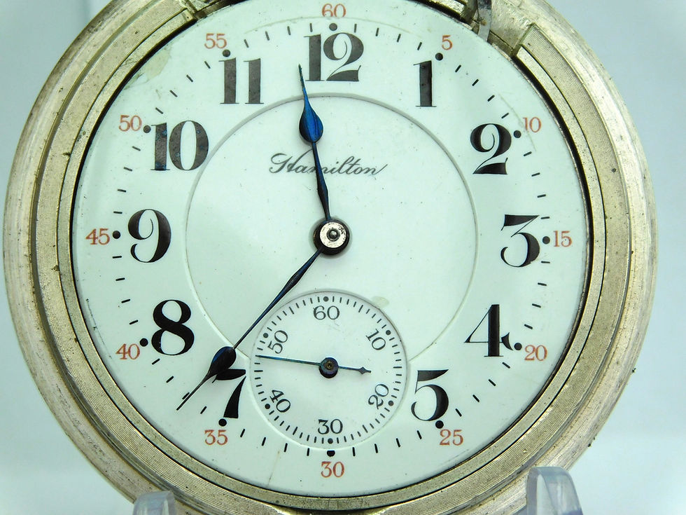 Thumbnail: Lovely Sterling Silver Hamilton 992 railroad watch