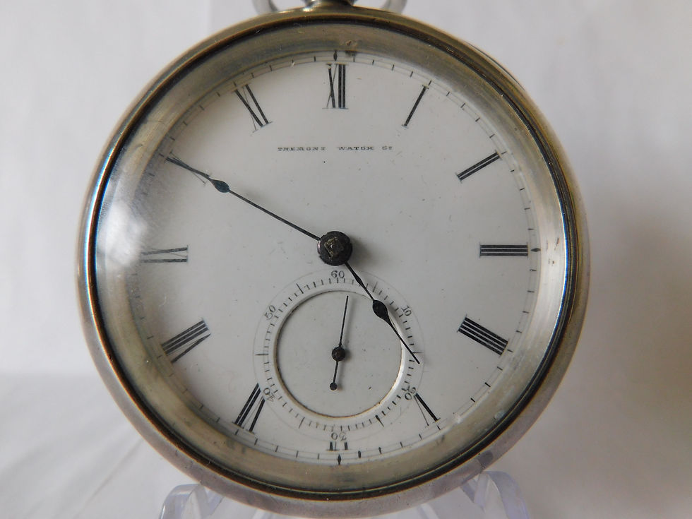 Thumbnail: Rare Tremont / Melrose 18s Coin Silver pocket watch.