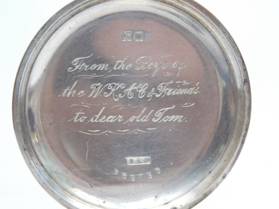 Thumbnail: Good 16 size 15 jewel Waltham sterling silver hunter, Braille dial!