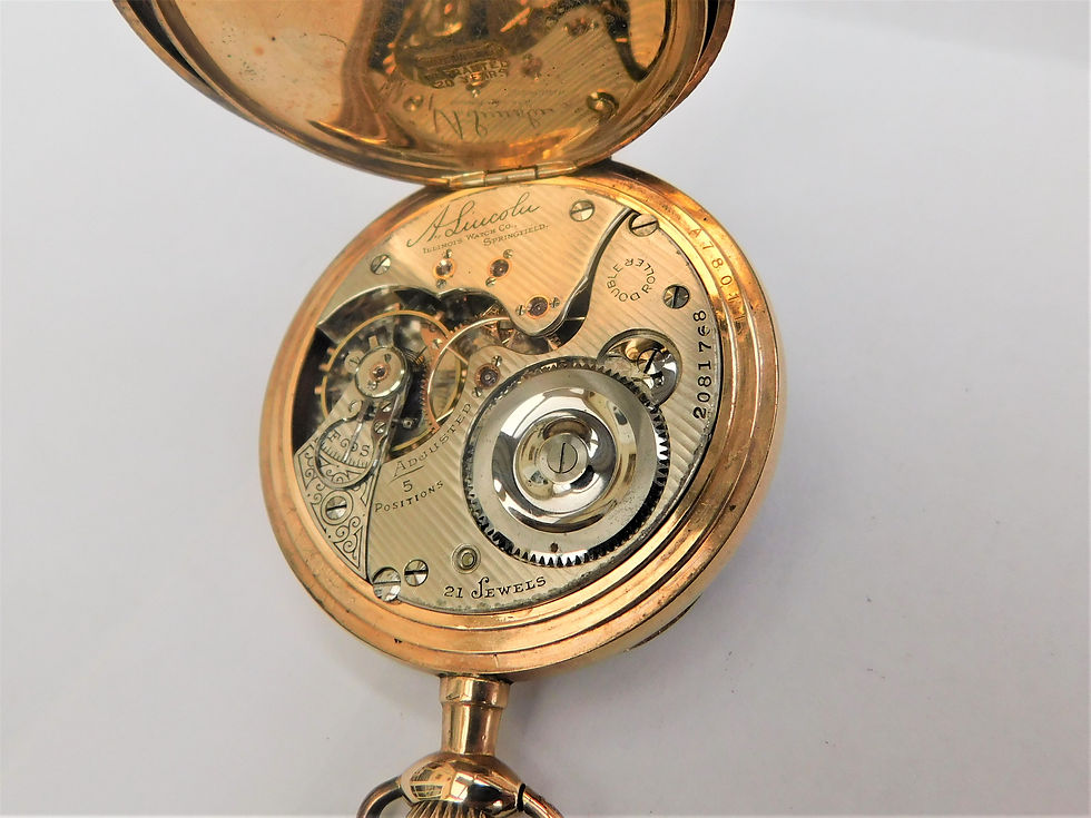 Thumbnail: 16 size Illinois "Abe Lincoln" 21 jewel Railroad Watch
