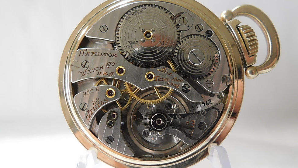 Thumbnail: 23 jewel Hamilton 950B railroad watch. Just serviced.