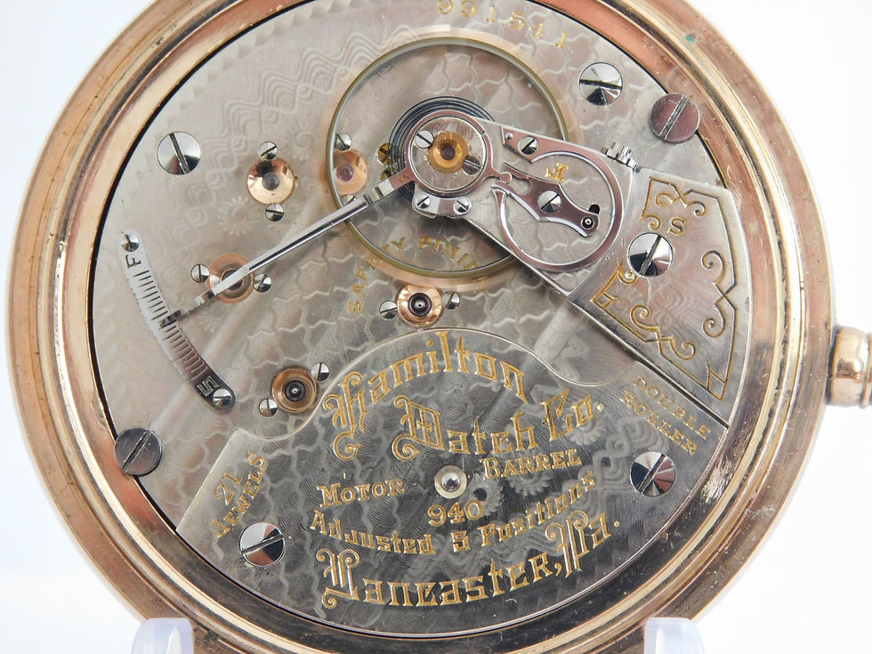 Thumbnail: Lovely Hamilton 940 18 size Railroad watch