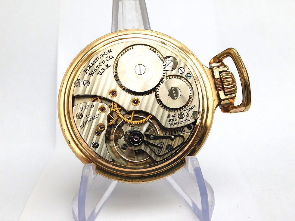 Thumbnail: Super Hamilton 992B 21 jewel railroad watch.