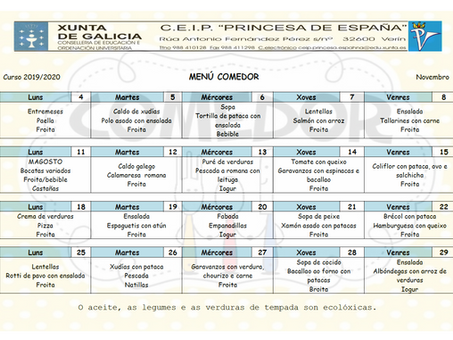 Menú de novembro