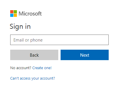microsoft onedrive login