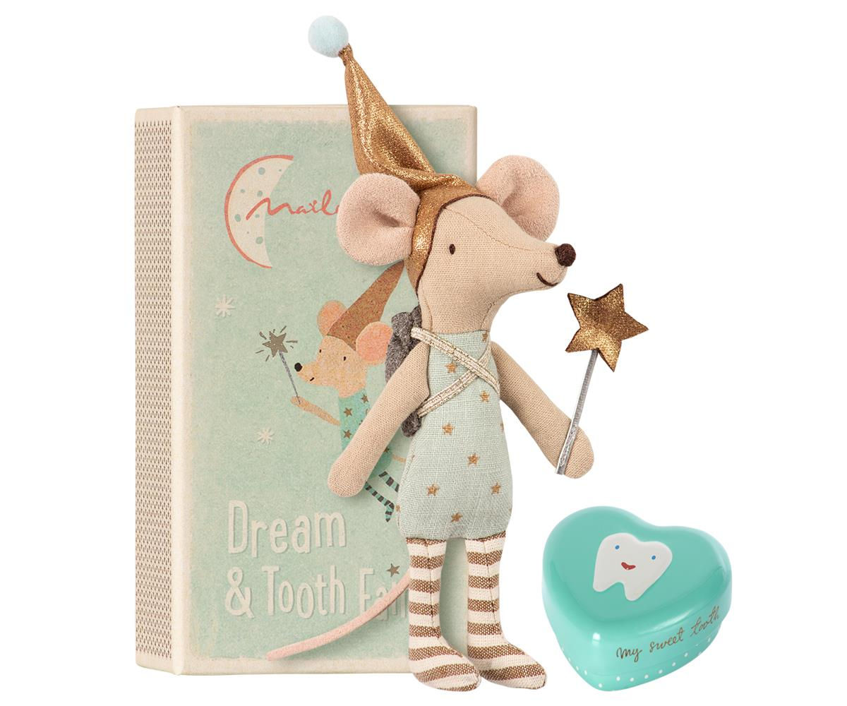 Tooth Fairy big brother mouse with metal box