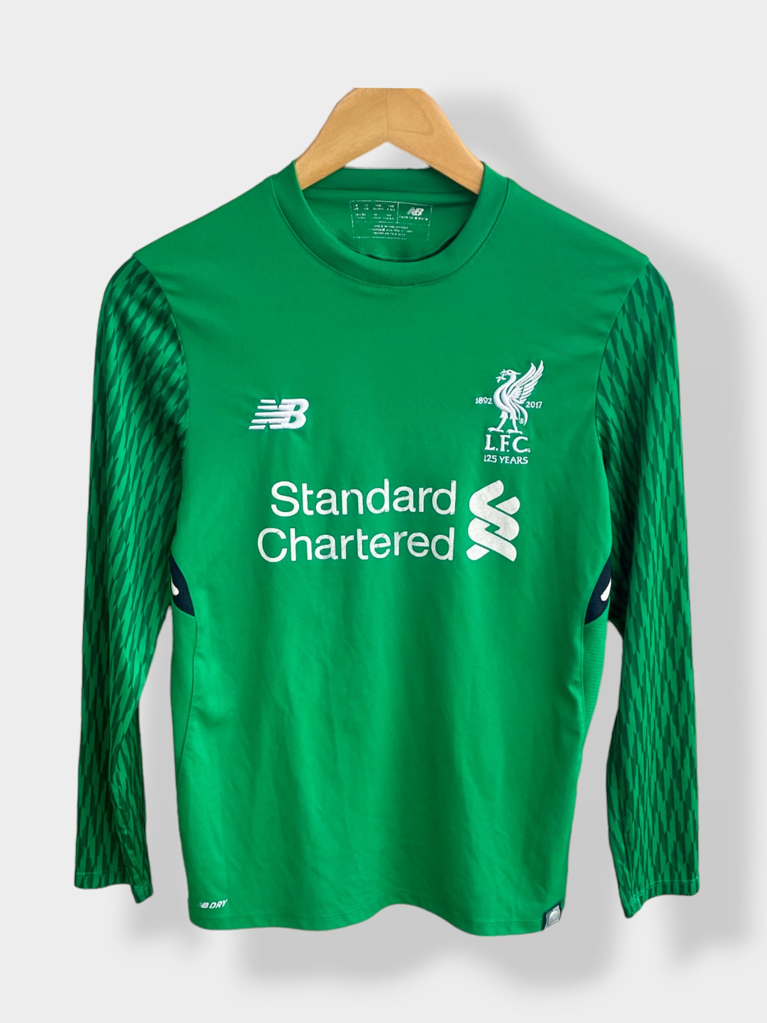 New Balance Liverpool 17/18 Home GK Youth Jersey - L - USED: Good
