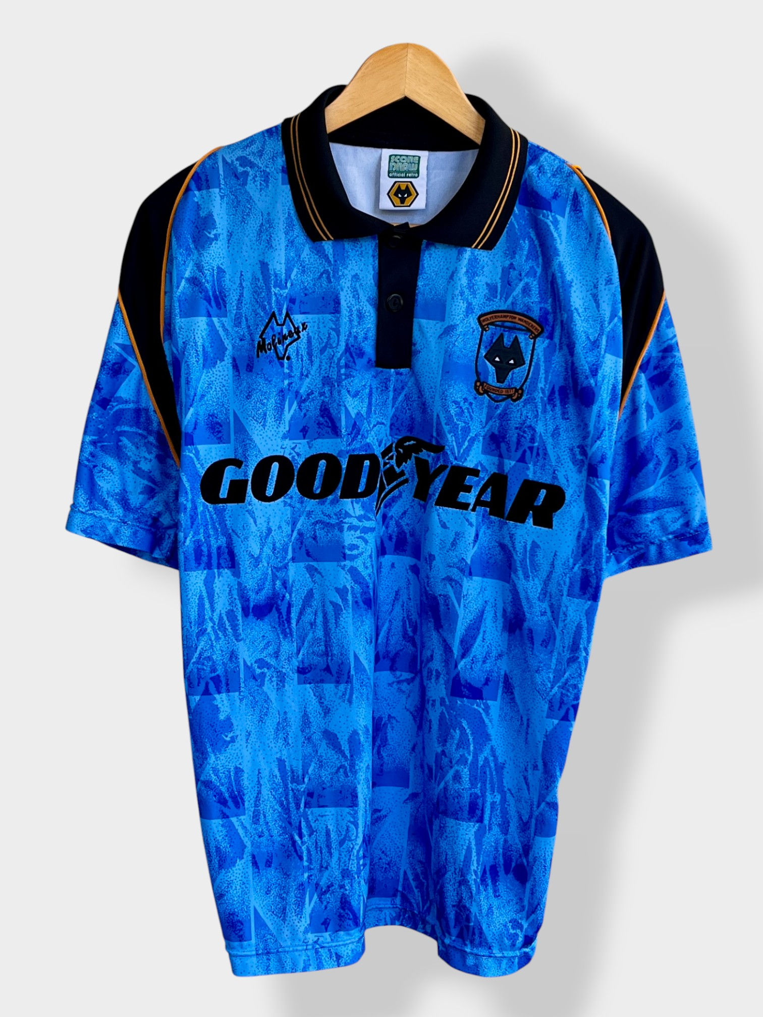 Score Draw Wolves 1993 Away Remake Jersey - M - USED: Very Good