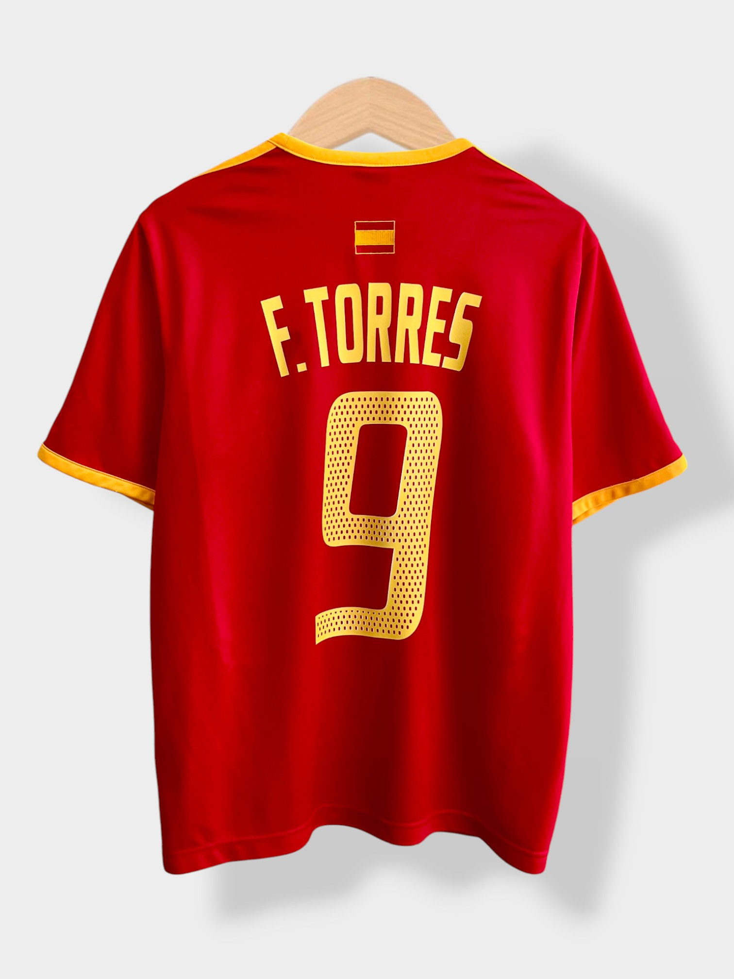adidas Spain 2004 Home Stadium Fan Jersey - F. Torres #9 - L - USED: Very Good