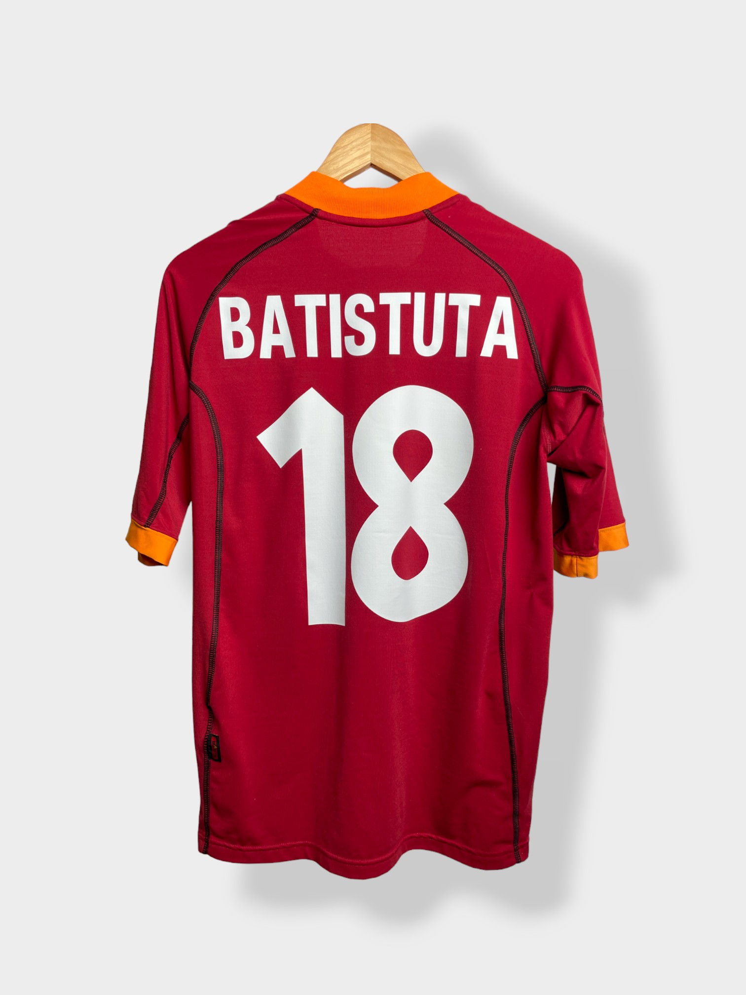 Kappa Roma 01/02 Home Jersey - Batistuta #18 - XL (fits like M) - USED: Fair