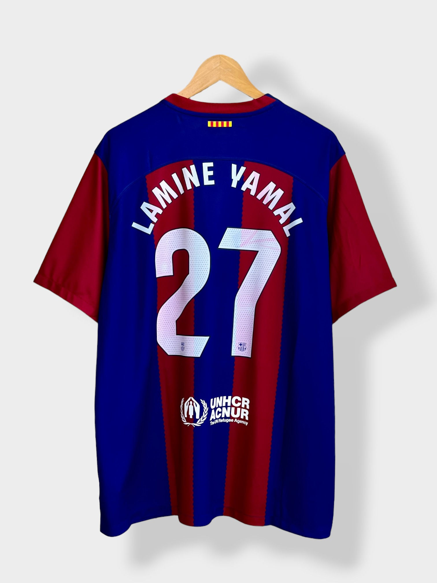 Nike Barcelona 23/24 Home - Lamine Yamal #27 (minor font bleed) - 2XL - BN