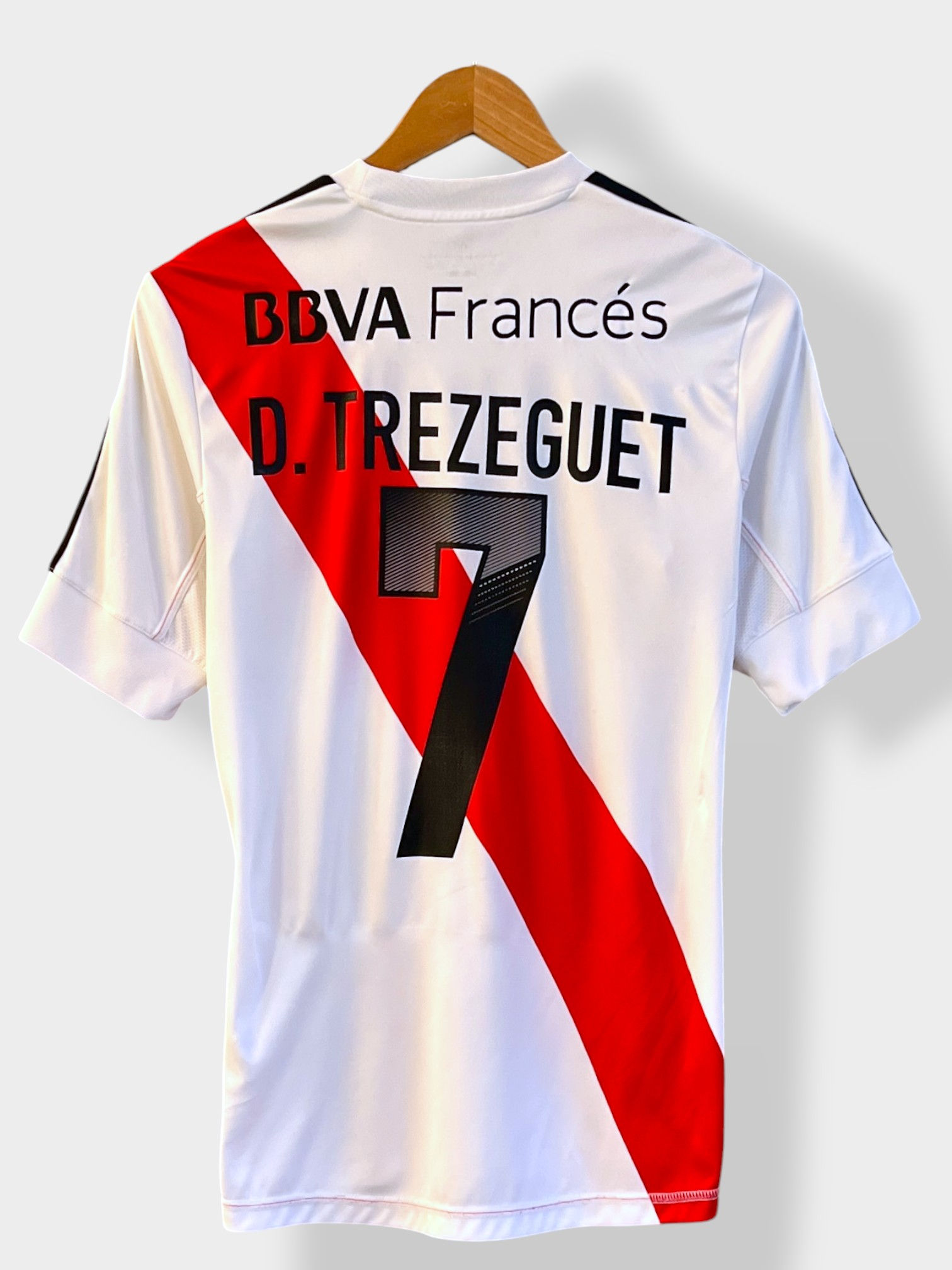 adidas River Plate 12/13 Home Jersey - D. Trezeguet #7 - S - USED: Very Good