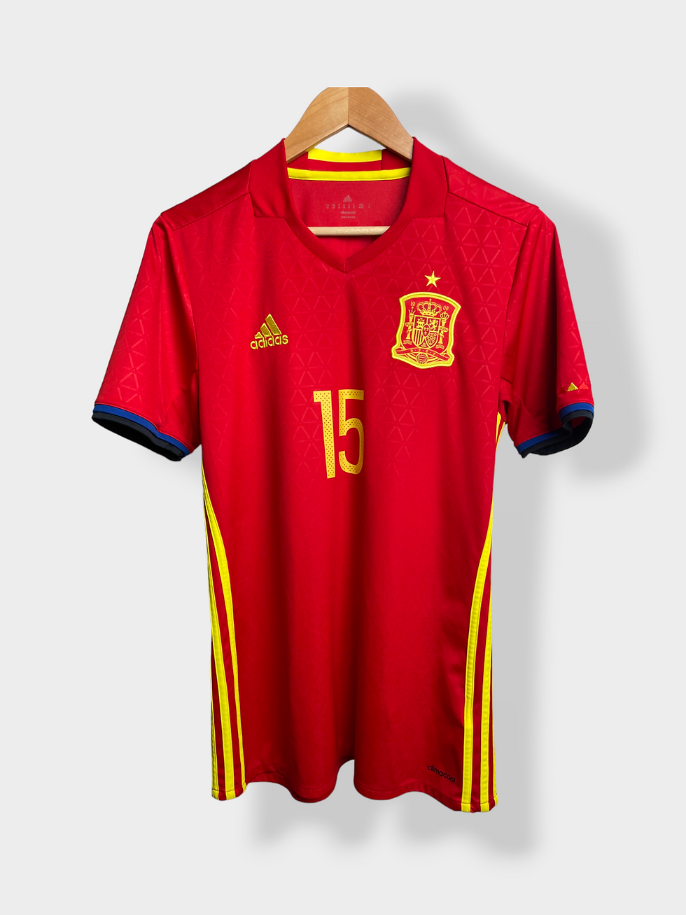 Thumbnail: adidas Spain 2016 Home Jersey - Ramos #15 - M - USED: Very Good