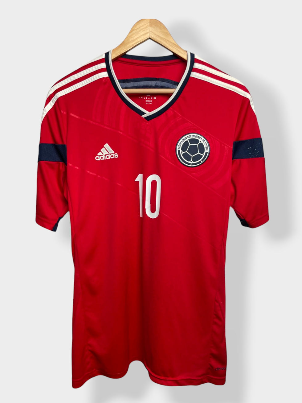 Thumbnail: adidas Colombia 2014 Away Jersey - James #10 - S - USED: Excellent