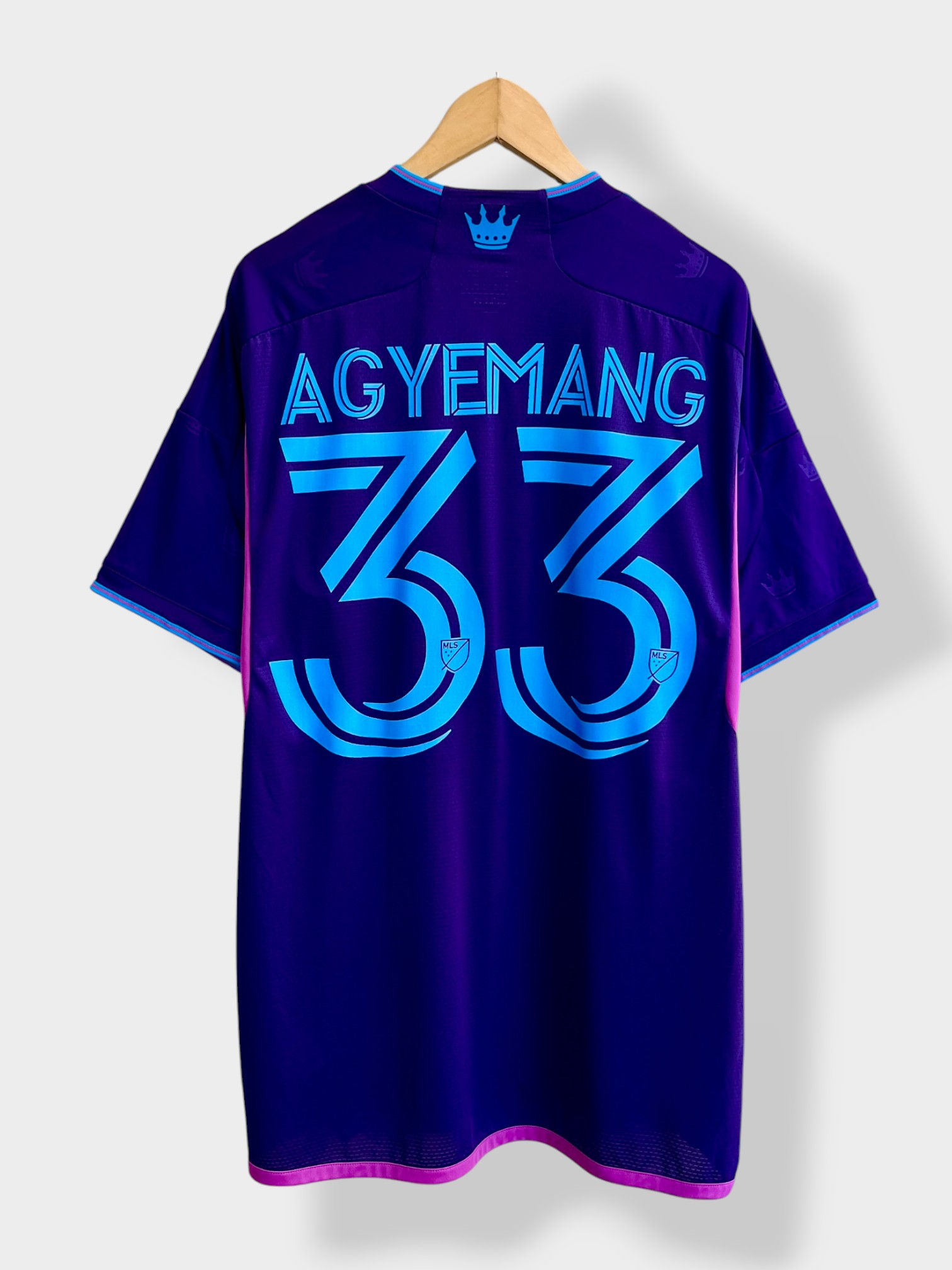 adidas Charlotte FC 23/24 Away PV Jersey - Agyemang #33 - 2XL - USED: Excellent