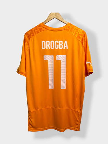 Puma Ivory Coast 2014 Home Jersey Drogba #11 XL USED: Very