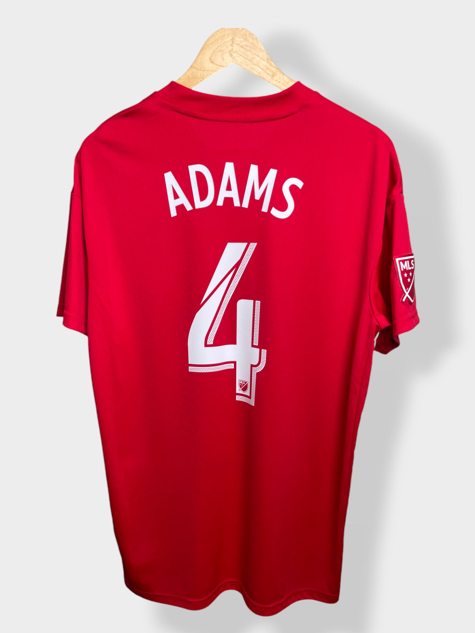 adidas New York Red Bulls 2018 Away Jersey - Adams #4 - L - USED: Very Good