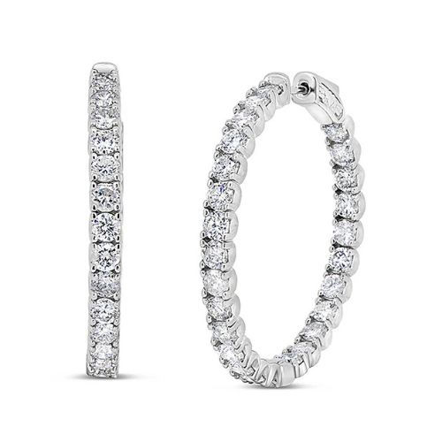 3.50ct Inside & Out Diamond Hoops