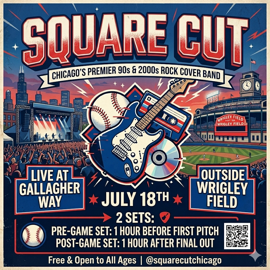 Square Cut plays at Gallagher Way (outside Wirgley Field)