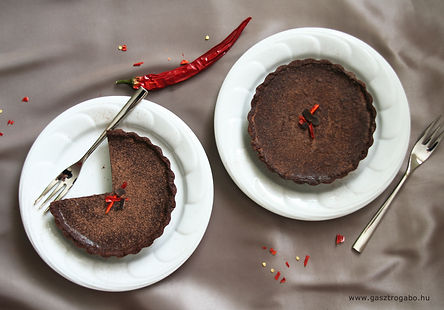 Chilis étcsokoládés tartlette
